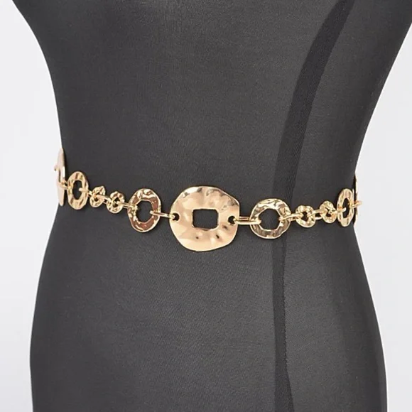 ILLUMA Hammered Metal Chain Belt - Picture 2 of 7